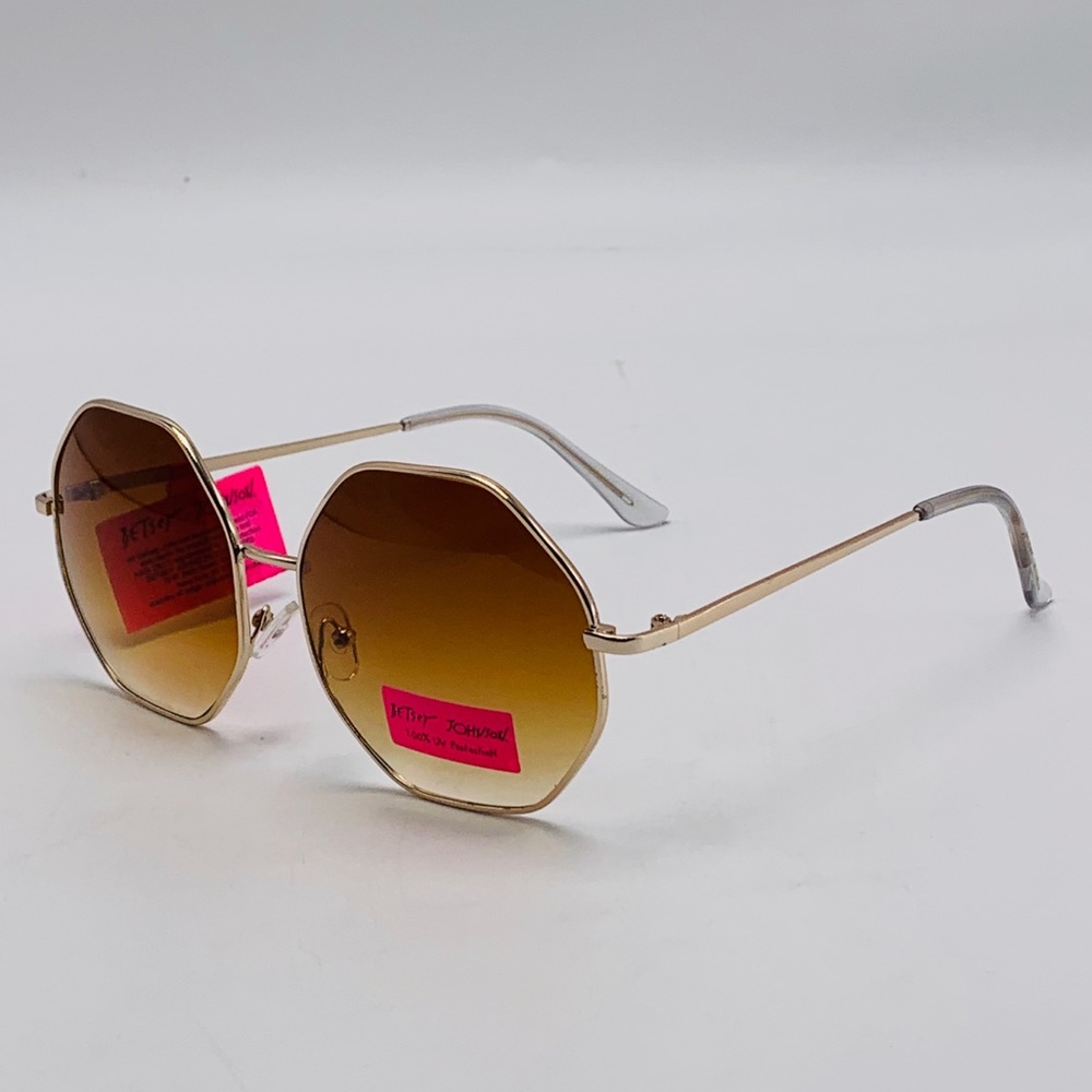 Gold Hexagonal Sunglasses